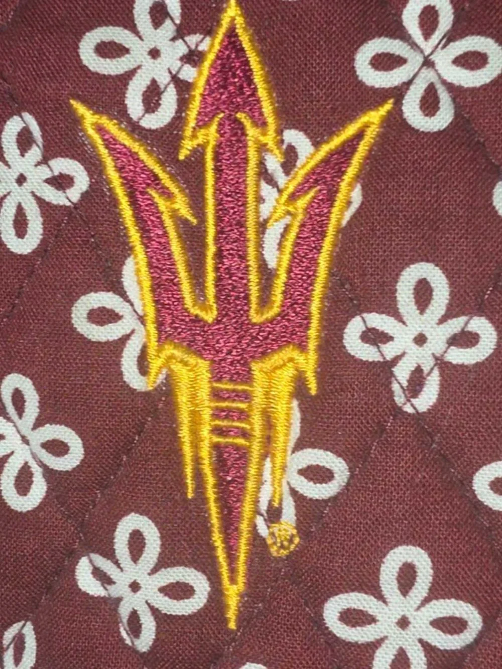 Vera Bradley Arizona State Sun Devils Quilted Tote Bag Maroon ASU, 17.25 x 14